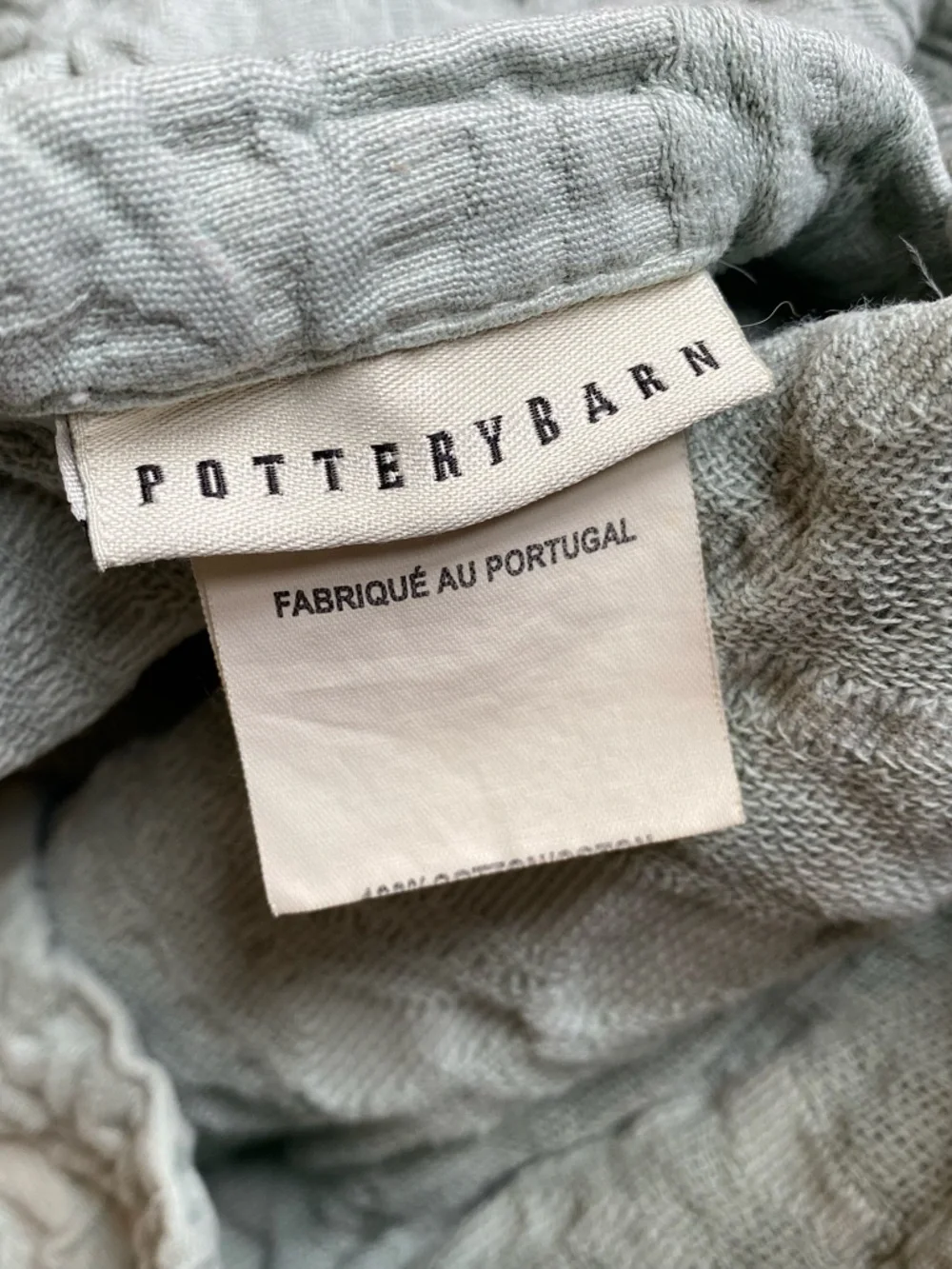 Pottery Barn Sage Green Quilted Throw